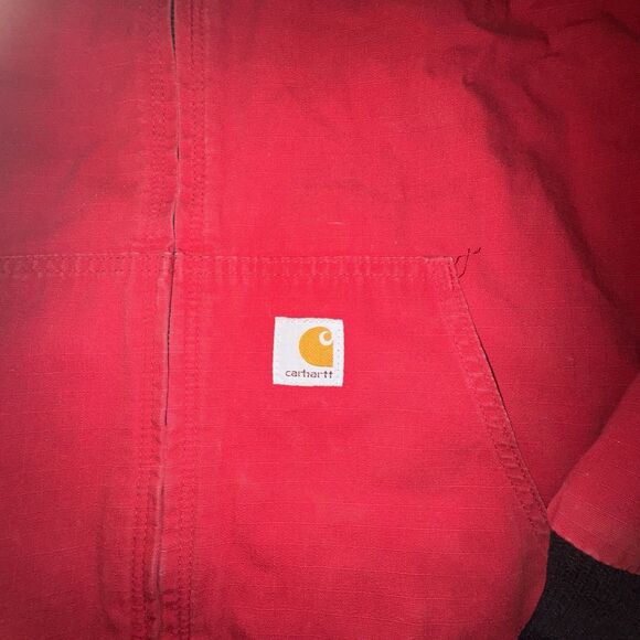 Carhartt Alabama Crimson Red Jacket Quilted inner L 100809 607 Limited Edition - Picture 3 of 8